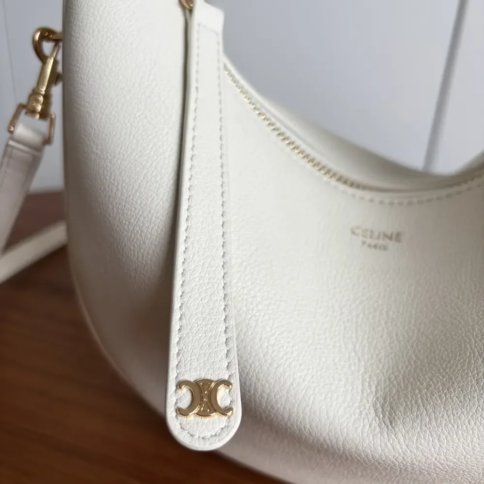 Celine Teen Celine Llulu in Grained Calfskin for Women in White Celine Teen Celine Llulu in Grained Calfskin for Women in White