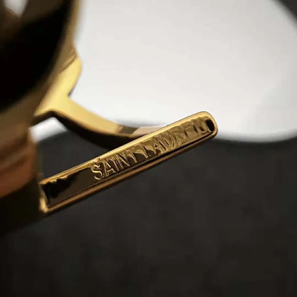 Saint Laurent YSL Monogram Twist Pendant Necklace in Metal for Women Saint Laurent YSL Monogram Twist Pendant Necklace in Metal for Women