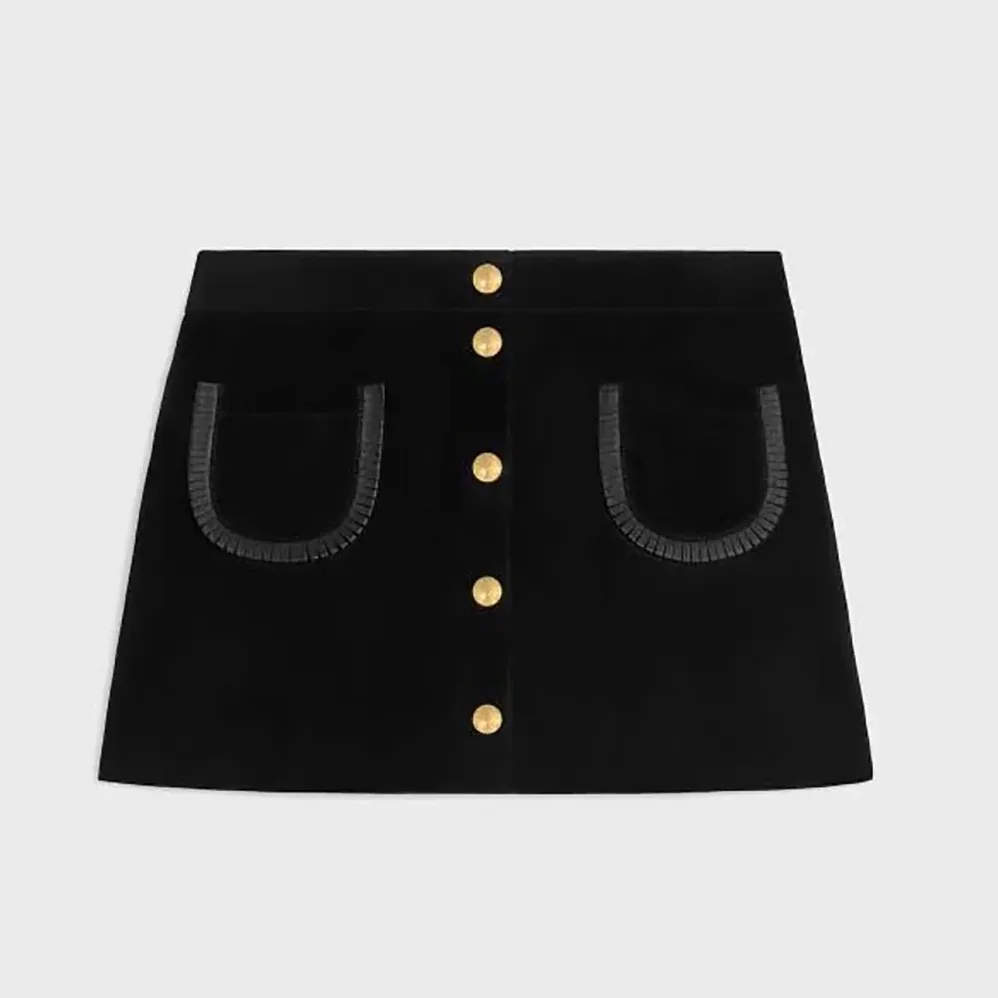 Celine Mini Skirt In Suede for Women Celine Mini Skirt In Suede for Women