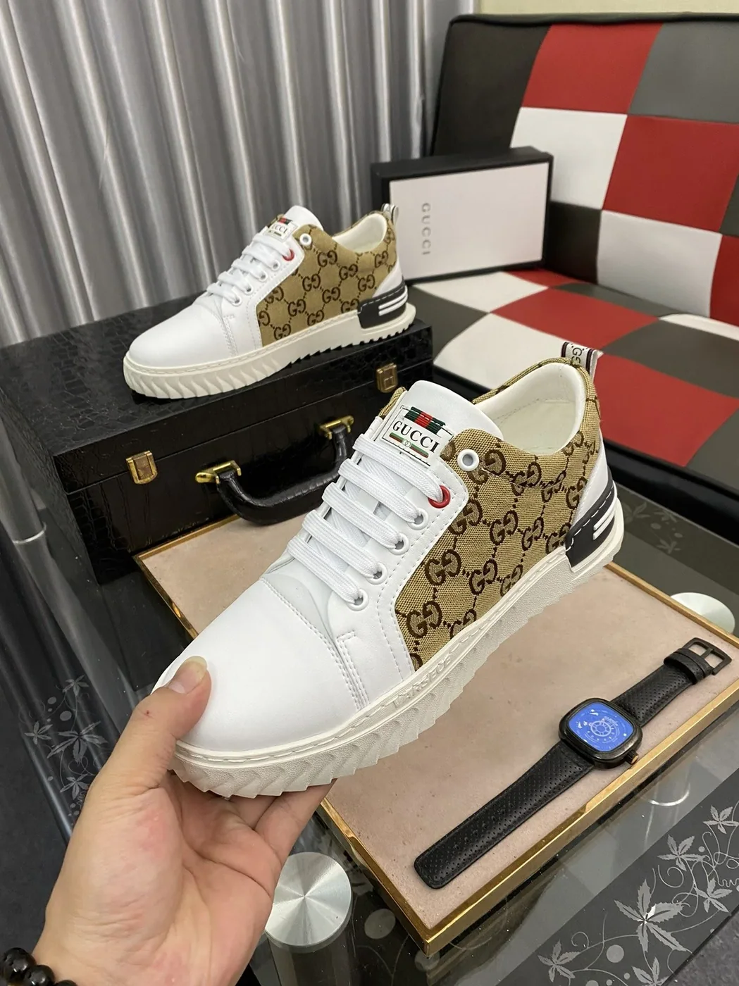 Gucci GG Ace Sneaker Yellow And White for Men