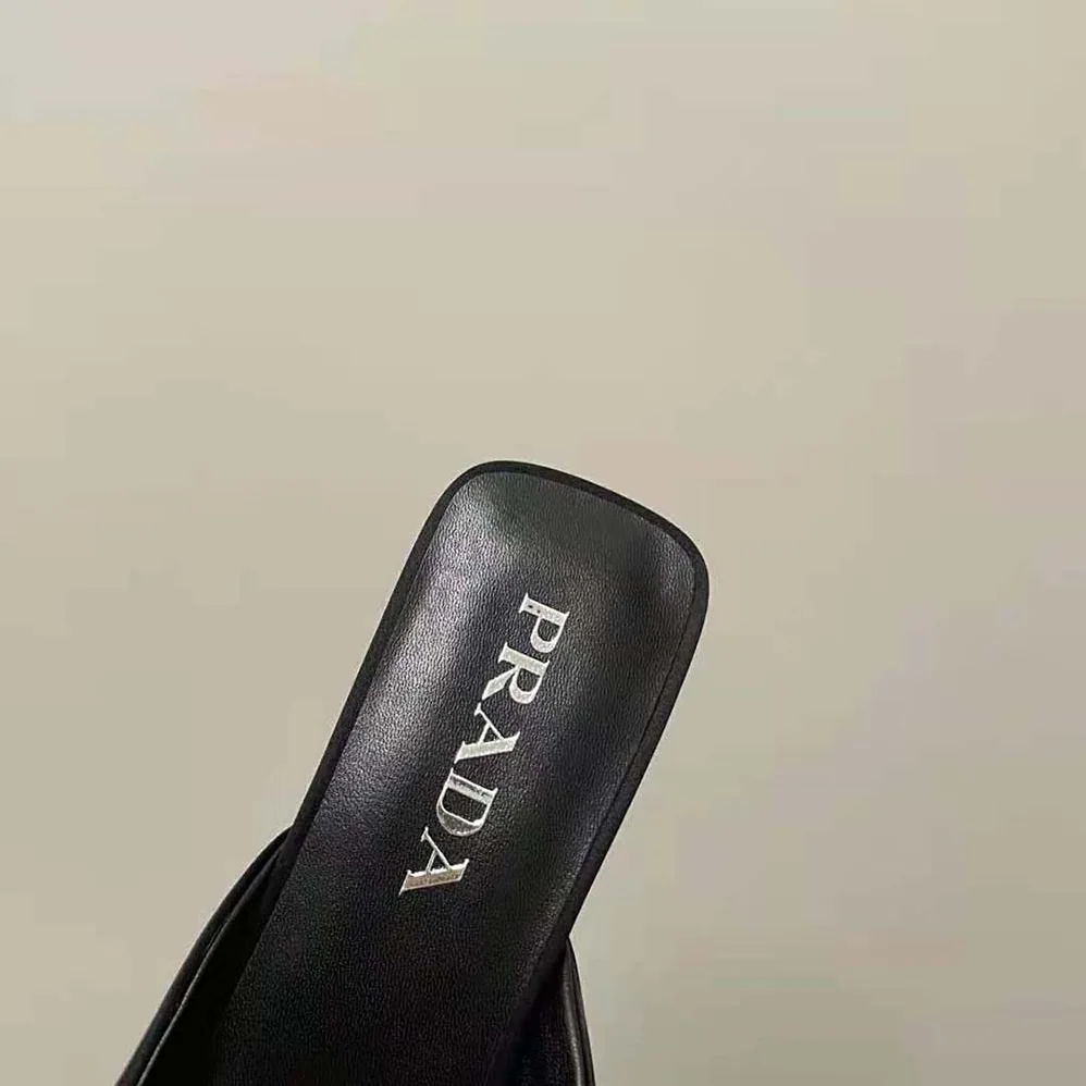 Prada Satin Mules for Women in Black