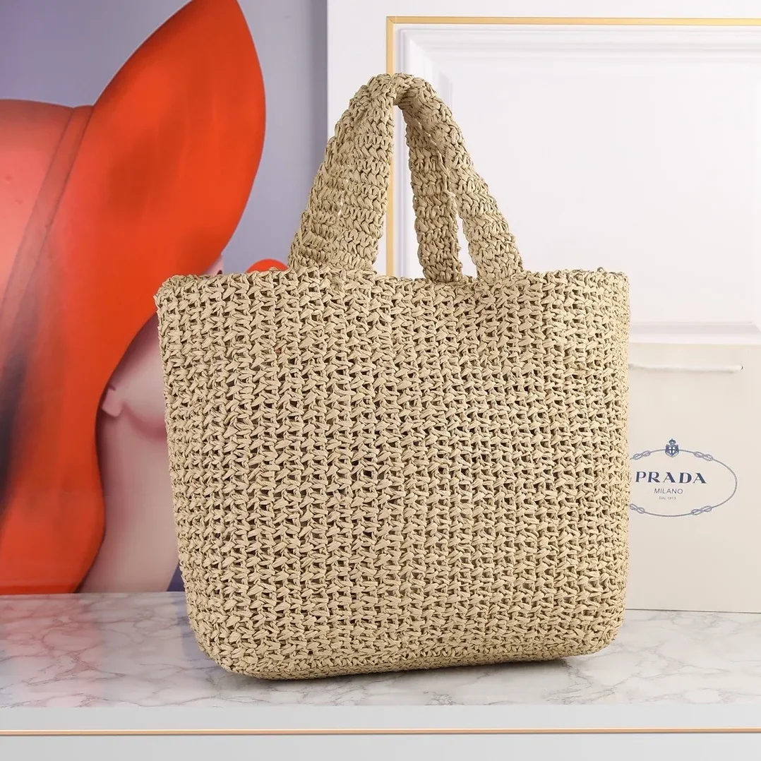 Prada Crochet Tote Bag / Beige 1BG392_2A2T_F0018_V_OOL