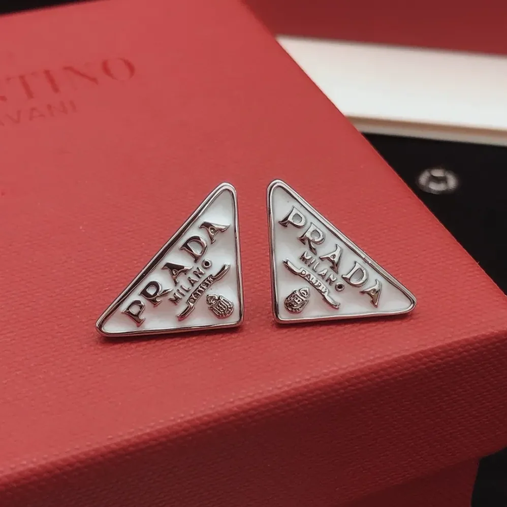 Prada Symbole Earrings for Women in White