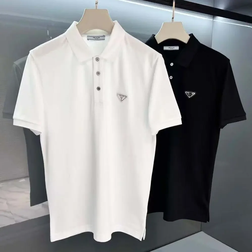 Prada Fleece Polo Natural Shirt in a Fleece Design for Men in White