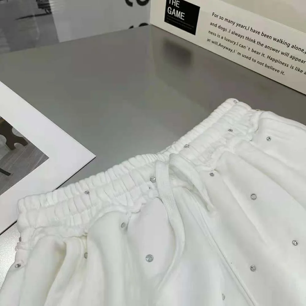 Miu Miu Embroidered Cotton Shorts with Embroidered Logo for Women in White
