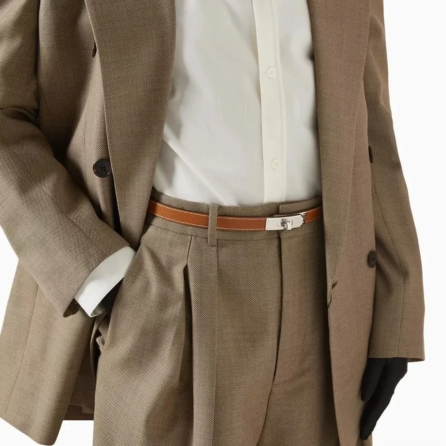 Hermes Kelly Pocket 18 Belt Brown