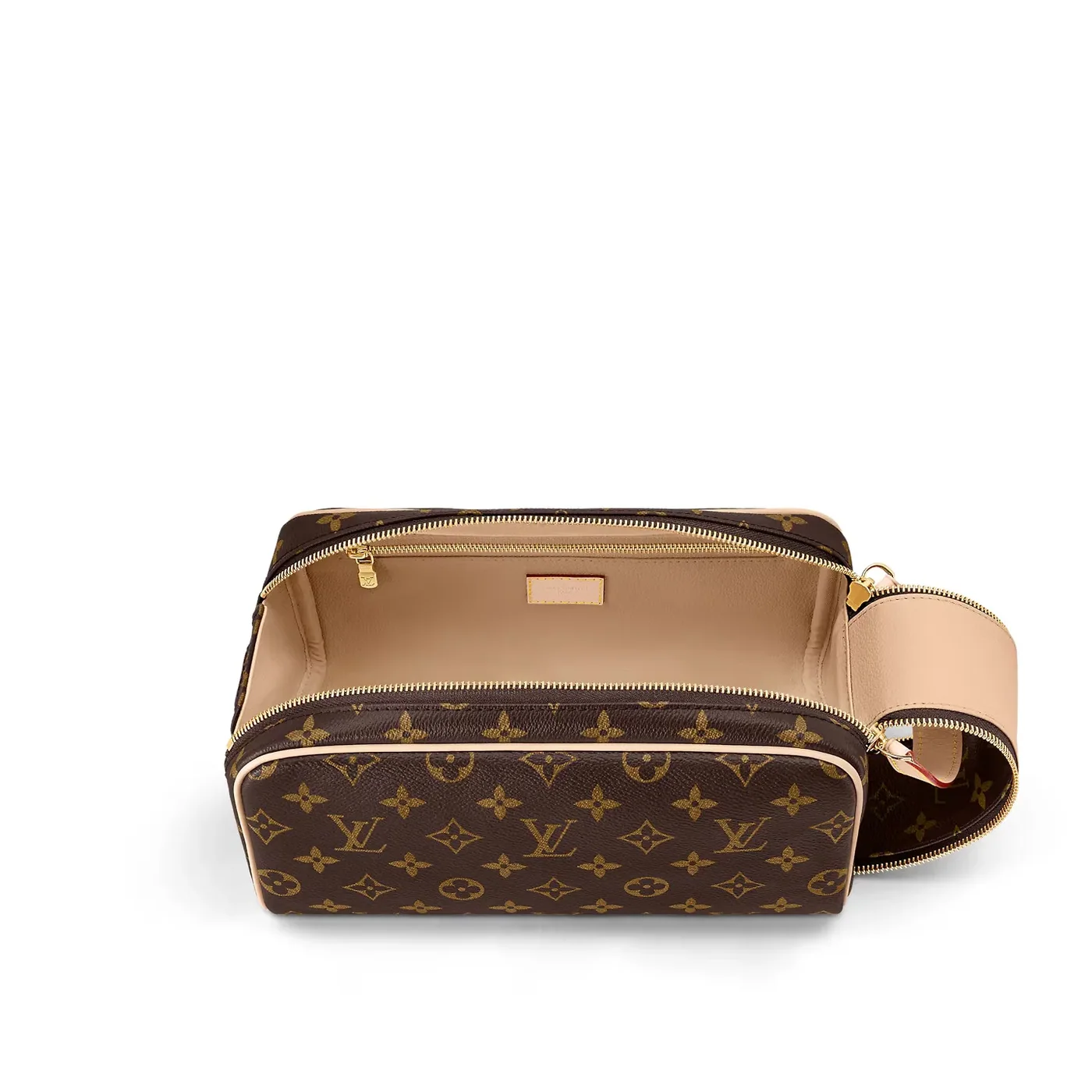Louis Vuitton Toilet Dopp Kit Pouch Bag Brown / Louis Vuitton Toilet Dopp Kit Pouch Bag Brown /