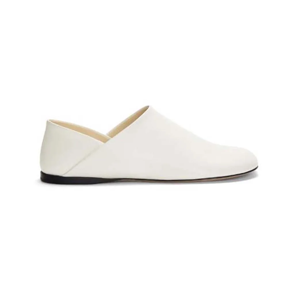 Loewe Toy Slipper in Goatskin for Women in White Loewe Toy Slipper in Goatskin for Women in White