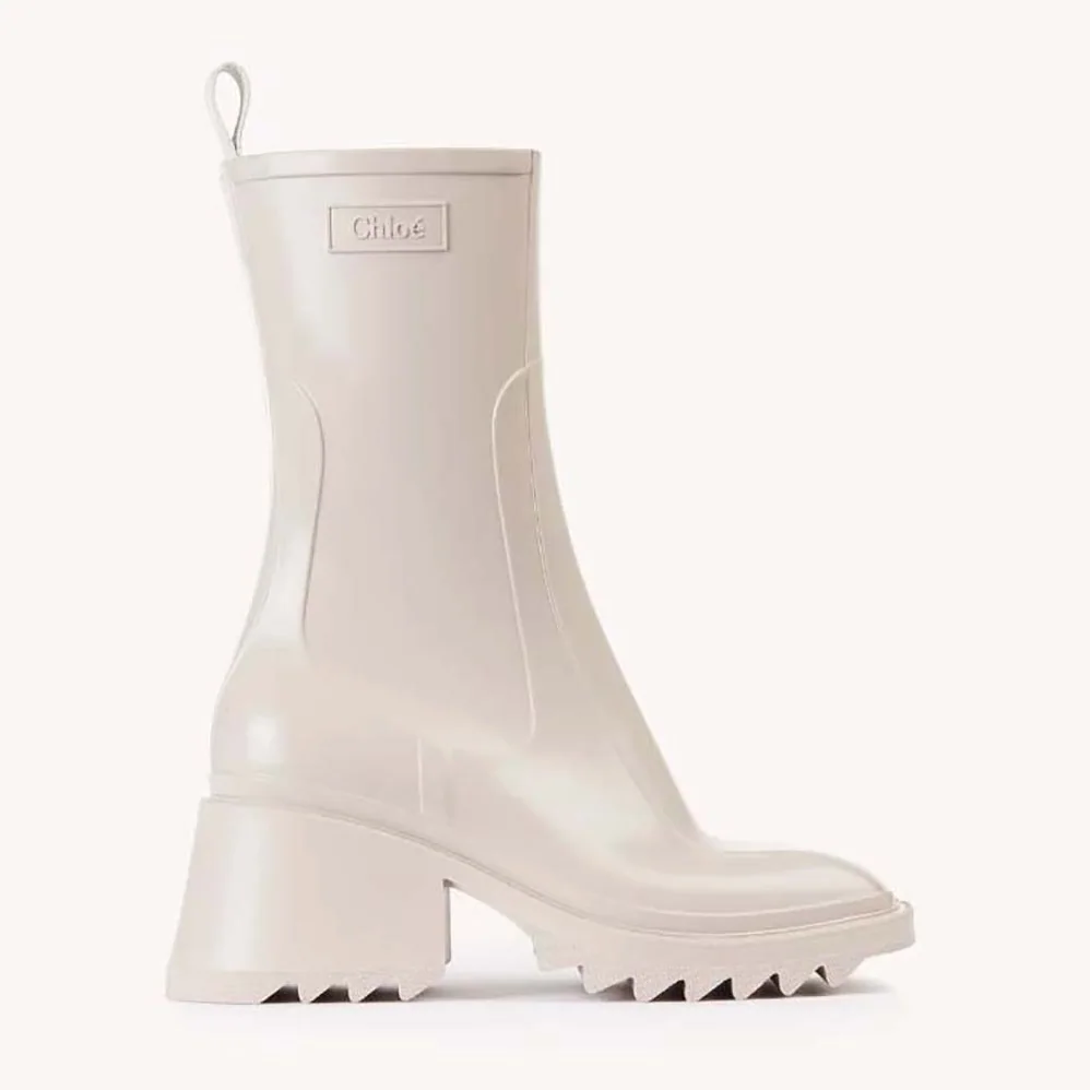 Chloe Betty Rain Boot in 50 mm Heel Height for Women in Beige