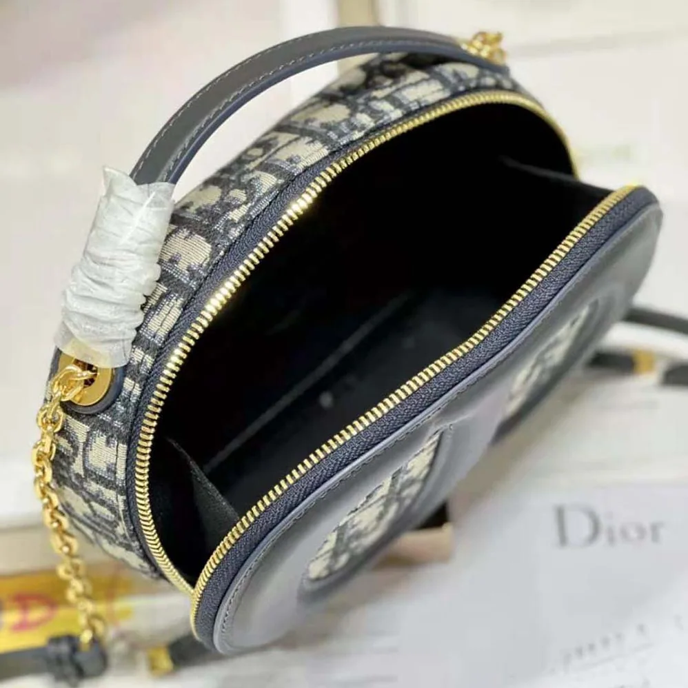 Dior CD Signature Oval Camera Bag Blue Dior Oblique Jacquard for Women Dior CD Signature Oval Camera Bag Blue Dior Oblique Jacquard for Women
