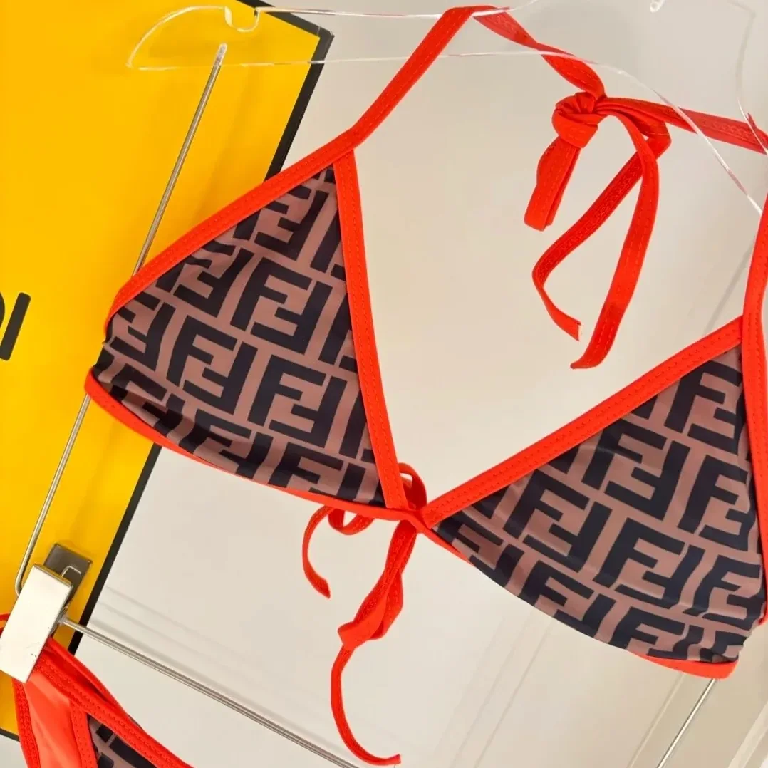 Fendi Monogram Bikini Brown in Orange