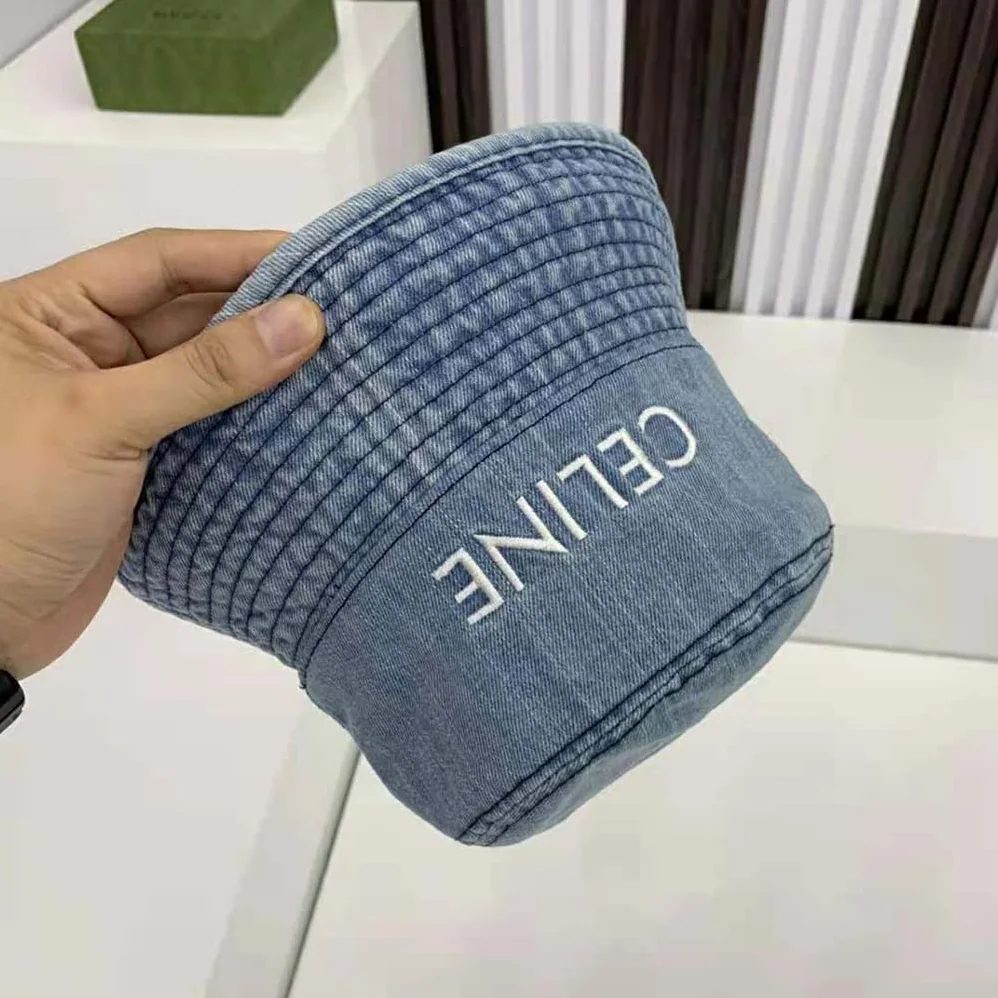 Celine Bucket Hat in Denim for Women in Blue