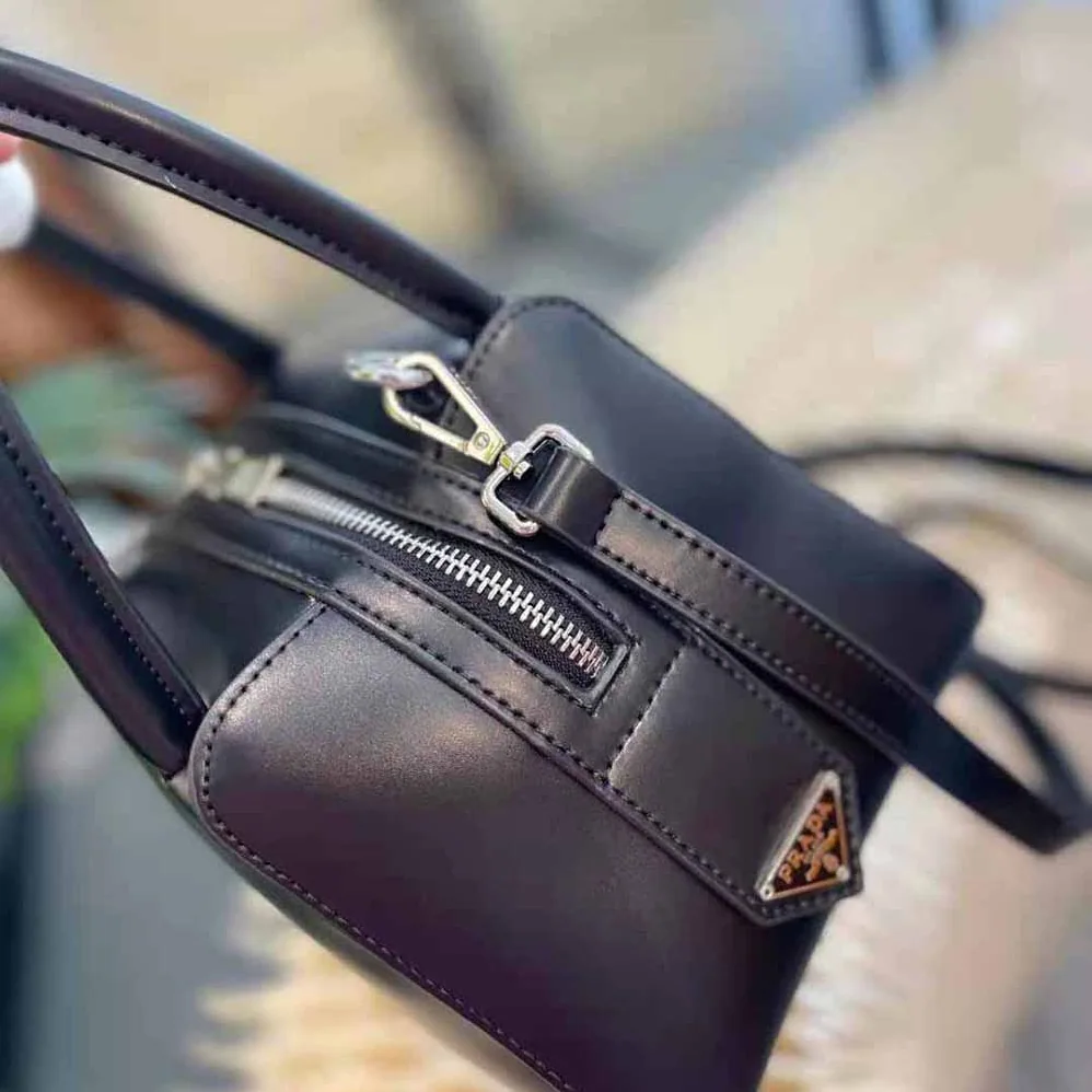 Prada Small Leather Handbag for Women in Black