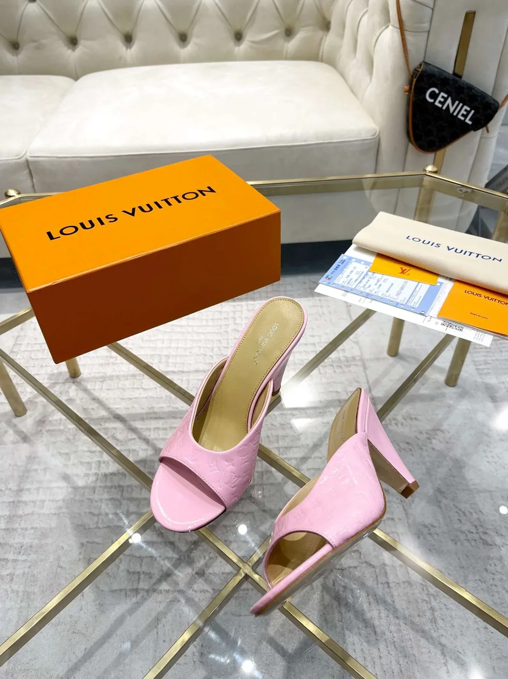 Louis Vuitton Super Mule White 1ACJ51 Louis Vuitton Super Mule White 1ACJ51
