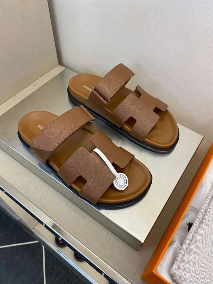 Hermes Chypre Sandal Dark Brown Hermes Chypre Sandal Dark Brown