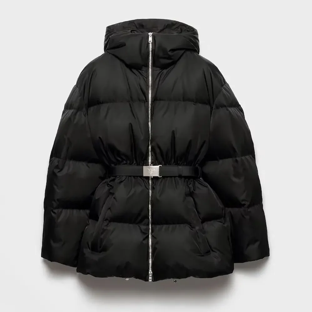 Prada Re for Men in Nylon Hooded Down Jacket Prada Re for Men in Nylon Hooded Down Jacket