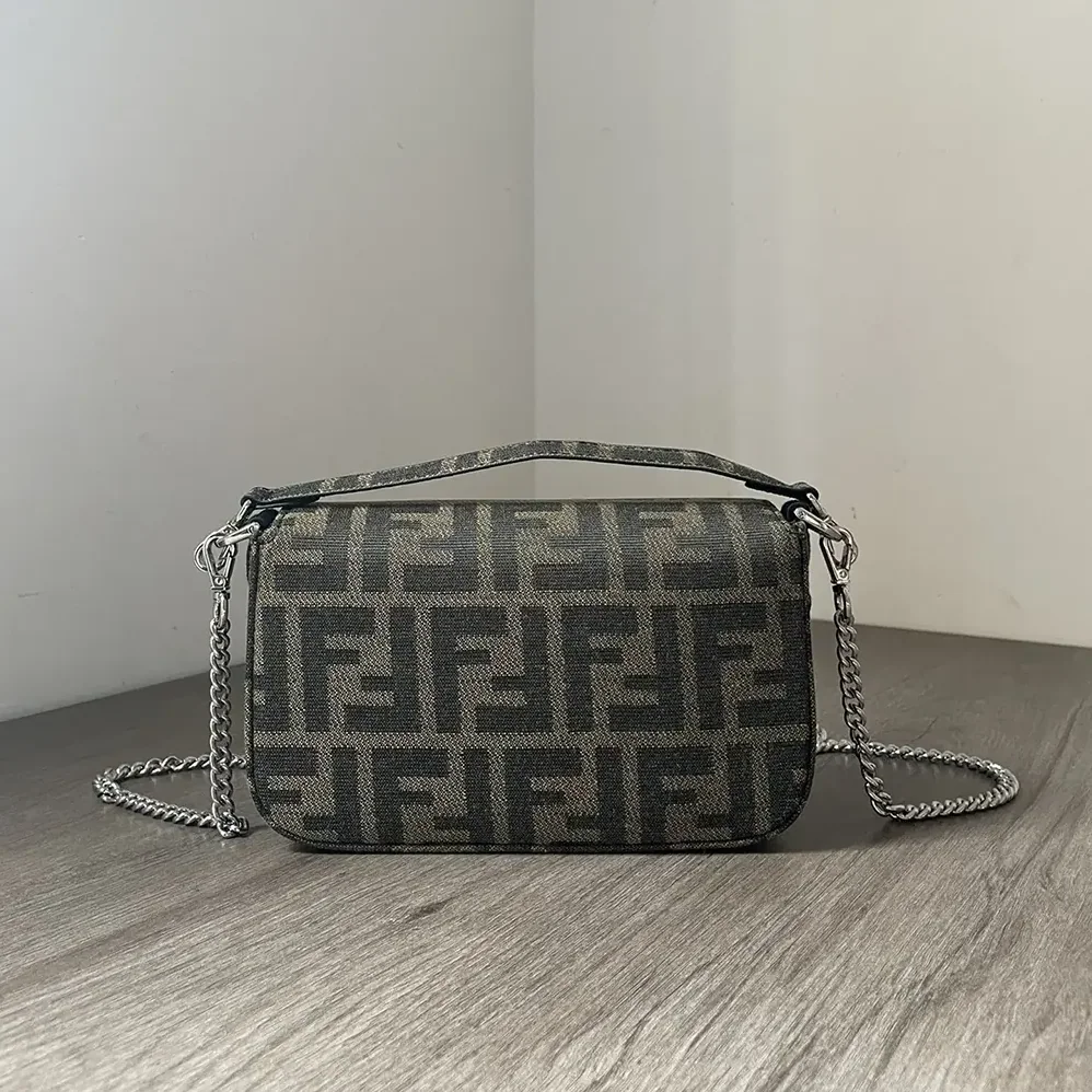 Fendi Baguette Mini FENDI x FRGMT x POKÉMON Brown FF Fabric Bag for Women