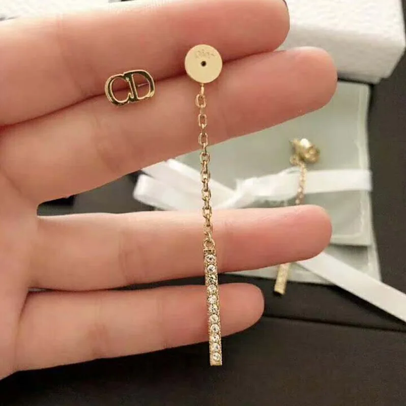 Dior D-Round Earrings for Women in Gold