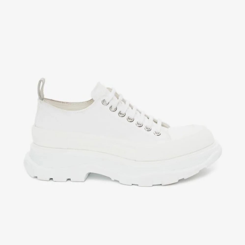 Alexander Mcqueen Tread Slick Lace Up for Women in White