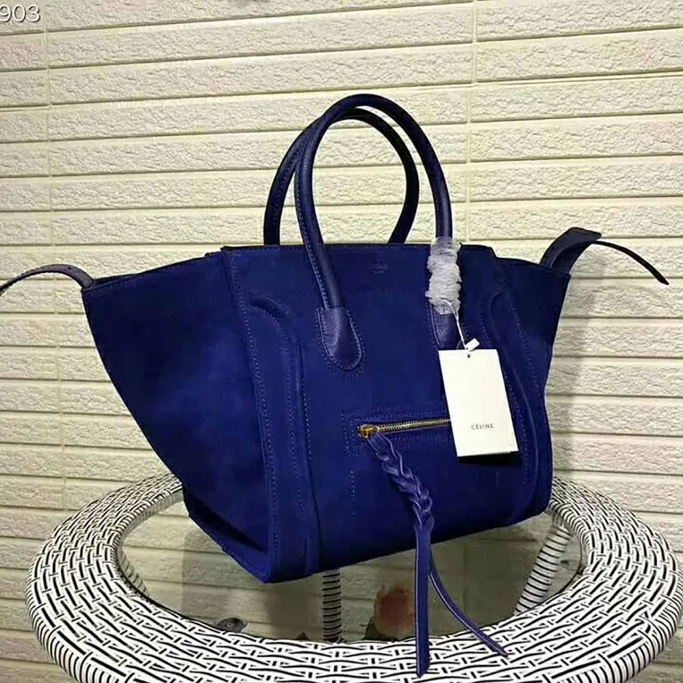 Celine Medium Luggage Phantom Bag in Baby Calfskin Leather in Blue Celine Medium Luggage Phantom Bag in Baby Calfskin Leather in Blue