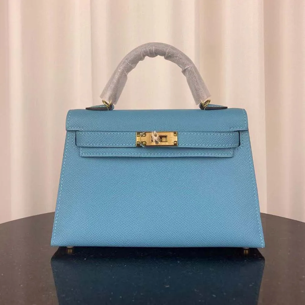 Hermes Kelly Bag 20 in Epsom Leather for Women in Blue Hermes Kelly Bag 20 in Epsom Leather for Women in Blue