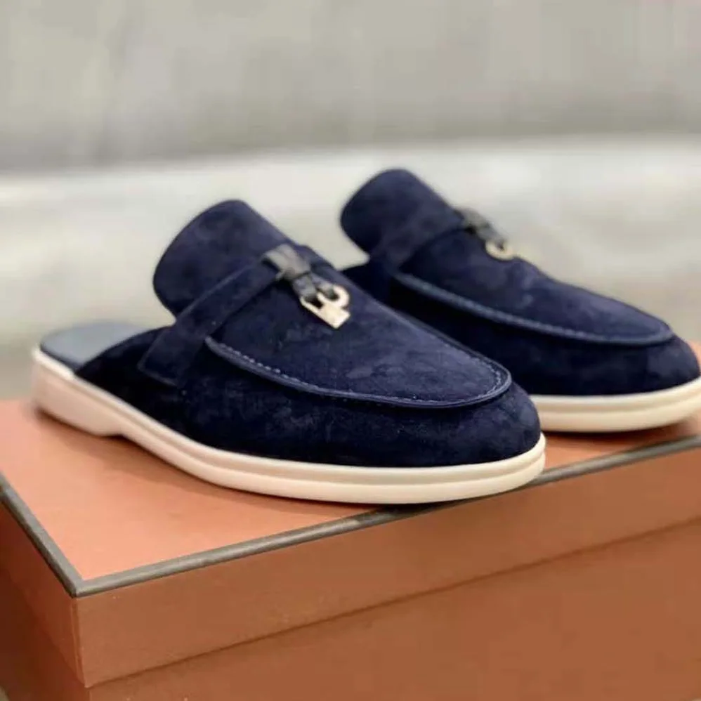 Loro Piana Babouche Charms Walk Loafers for Unisex in Navy