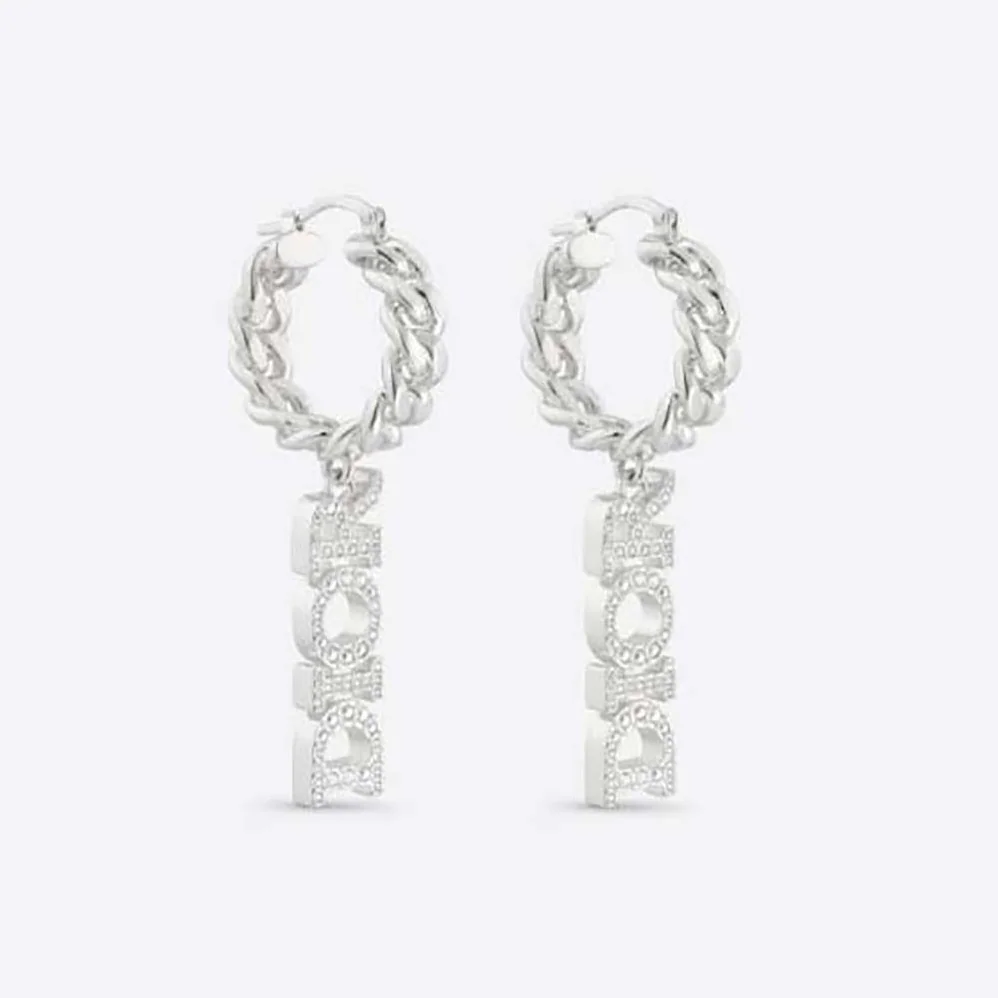 Dior Dio(r)evolution Earrings Silver-Finish Metal and Silver for Women in Tone Crystals Dior Dio(r)evolution Earrings Silver-Finish Metal and Silver for Women in Tone Crystals