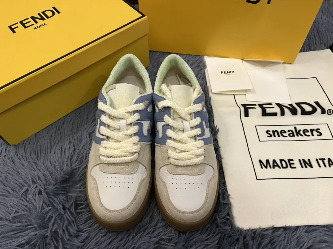 Fendi Match Low Tops Sneakers Grey 7E1493 Fendi Match Low Tops Sneakers Grey 7E1493