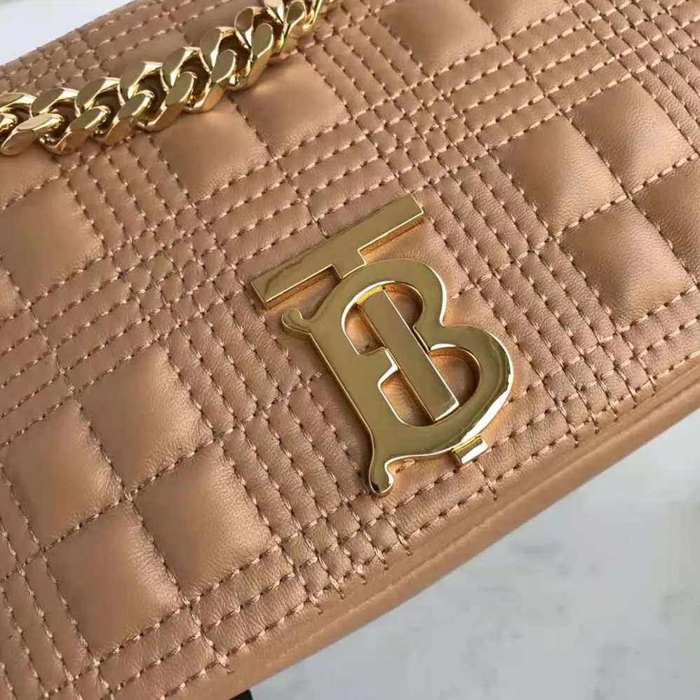 Burberry Small Quilted Lambskin Lola Bag for Women in Sandy Burberry Small Quilted Lambskin Lola Bag for Women in Sandy