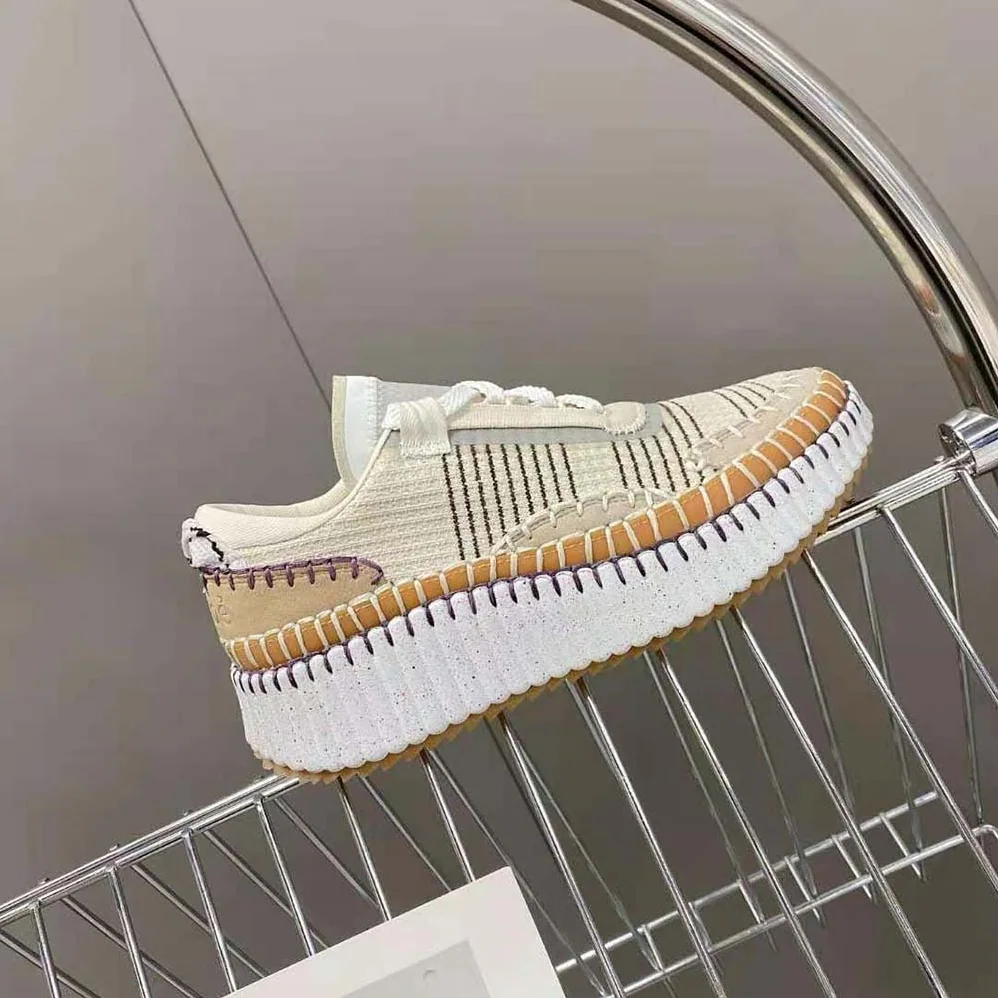 Chloe Nama Sneaker in Recycled Mesh for Women in Beige Chloe Nama Sneaker in Recycled Mesh for Women in Beige