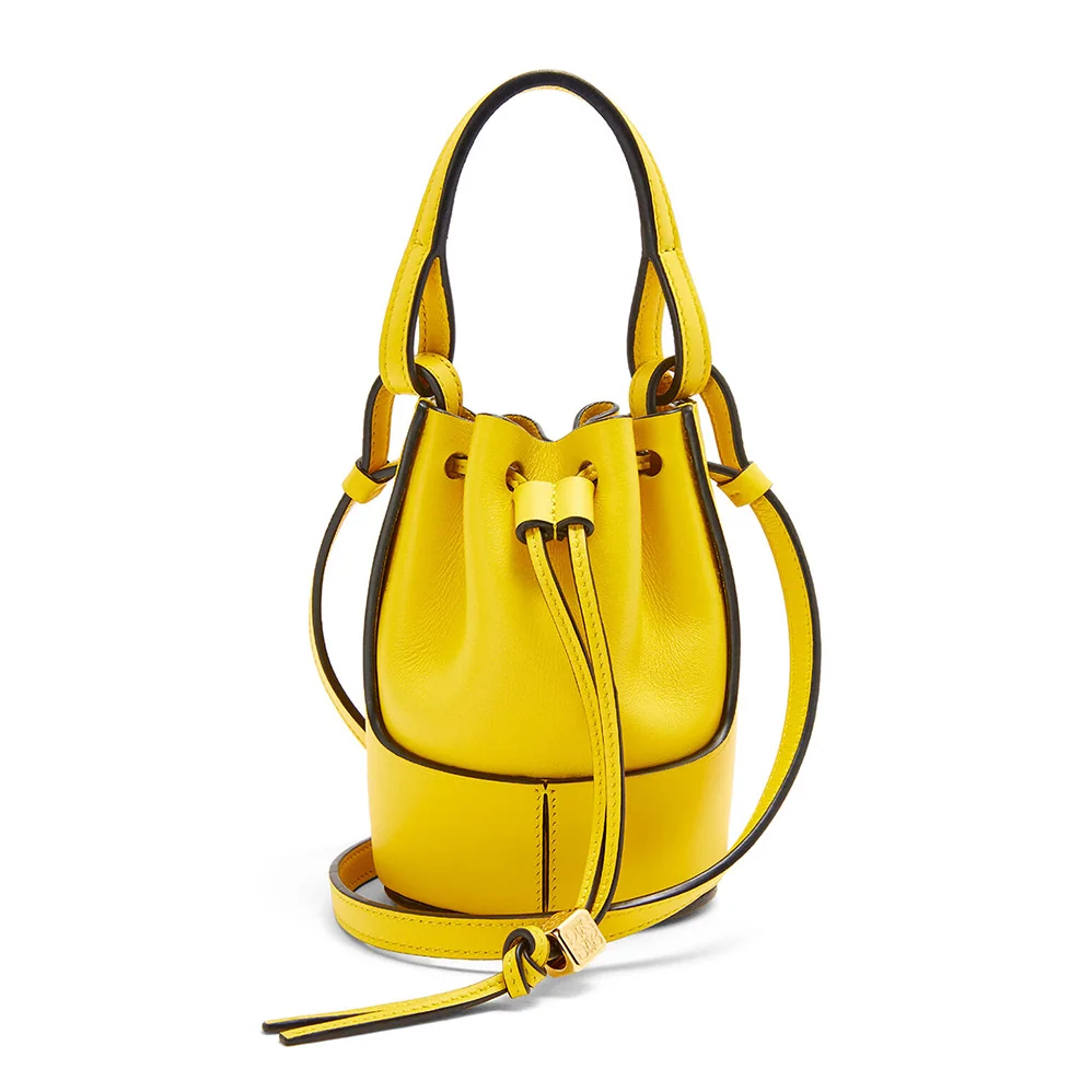 Loewe Nano Balloon Bag in Nappa and Calfskin for Women in Yellow