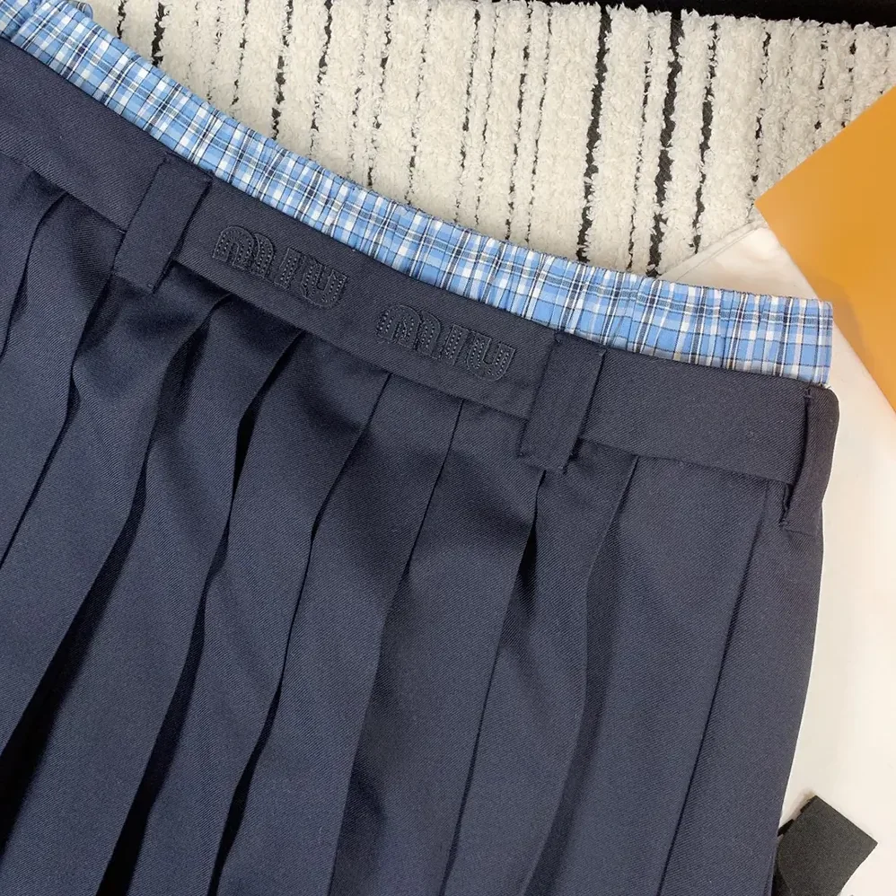 Miu Miu Pleated Batavia Midi for Women in skirt