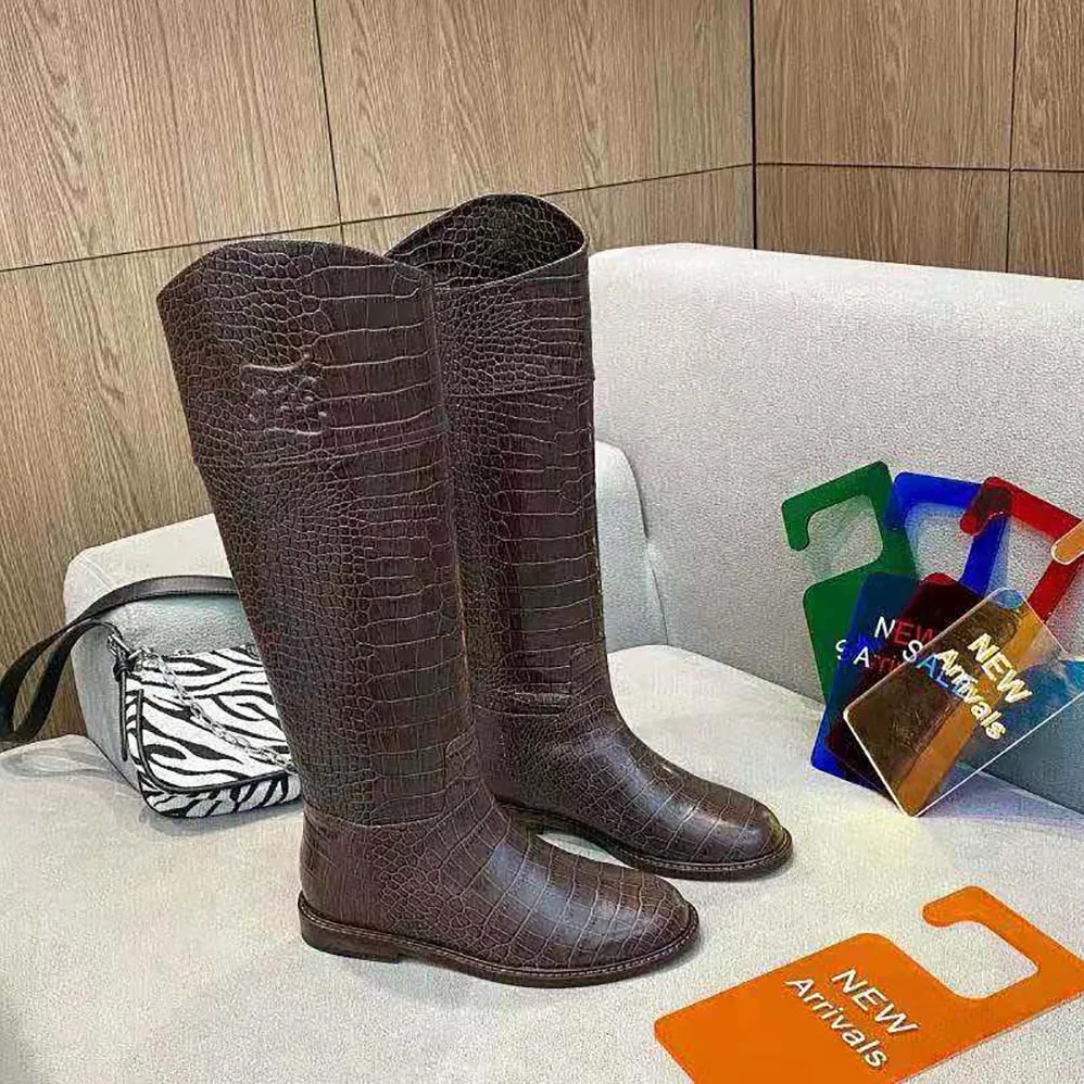 Fendi Karligraphy Brown Leather Boots for Women