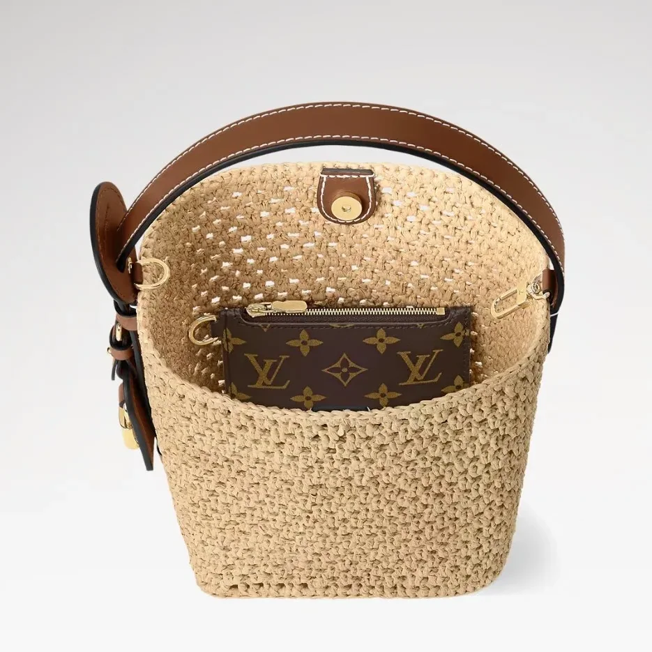 Louis Vuitton All In BB Bucket Bag in Brown Gold Hardware
