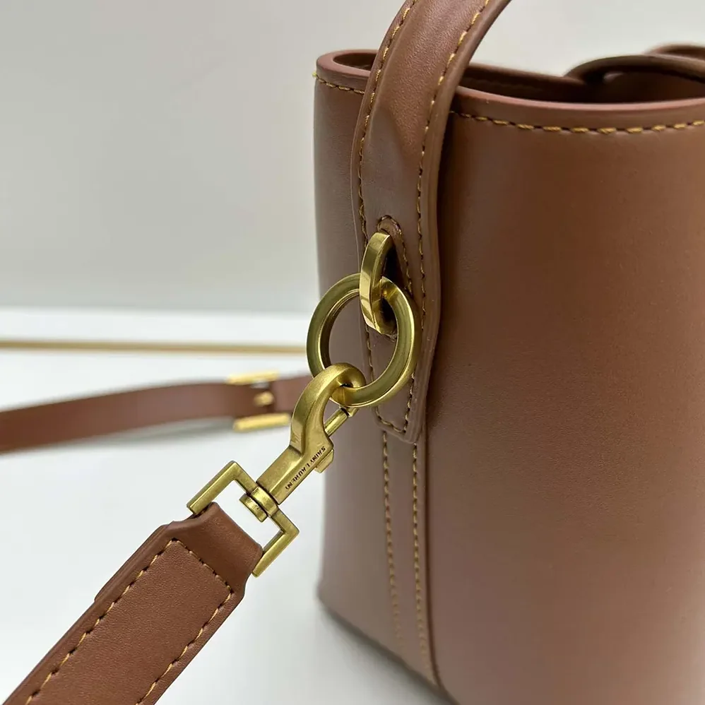 Saint Laurent YSL Le 37 Small in Shiny Leather for Women in Tan