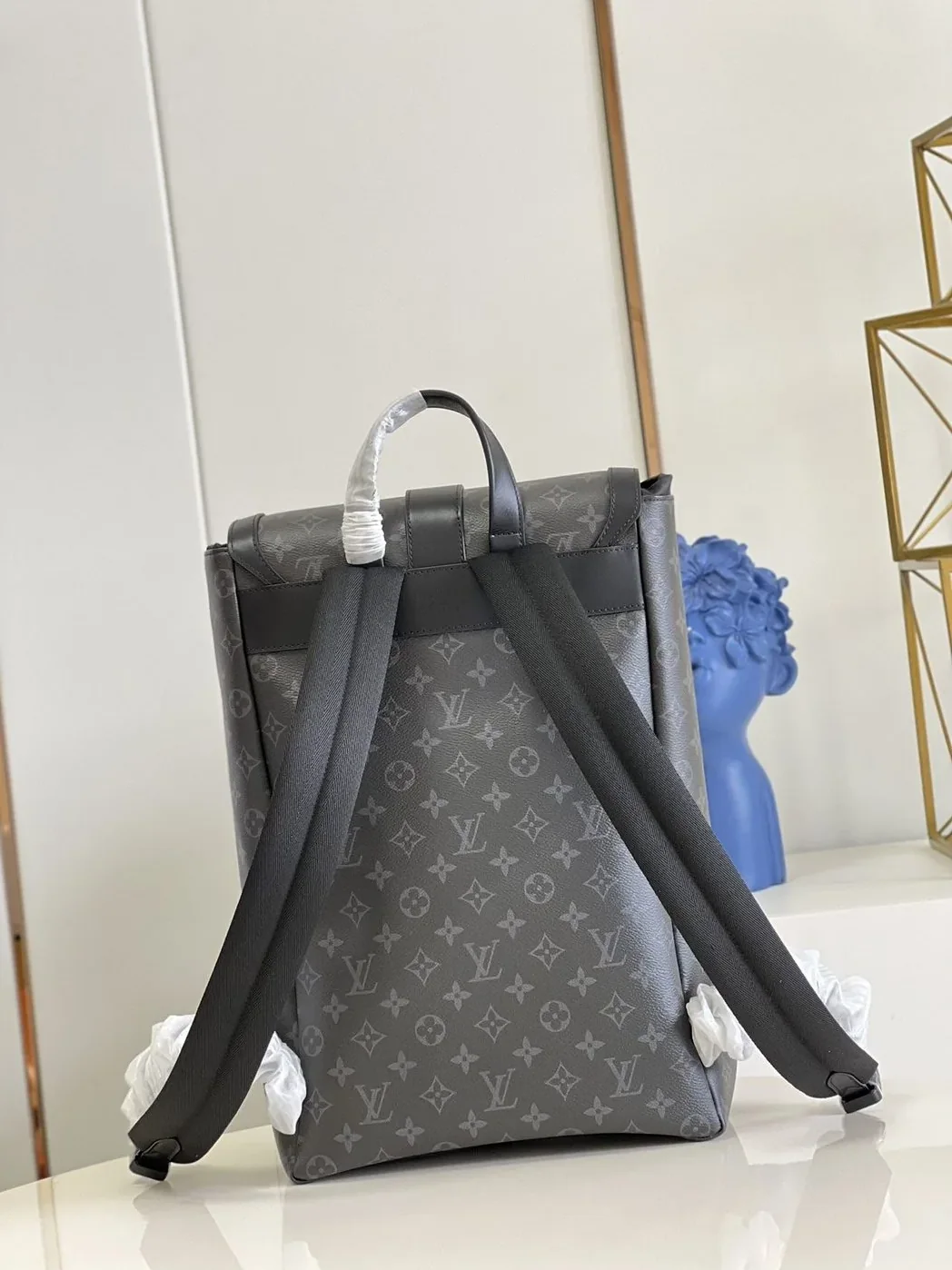Louis Vuitton Saumur Backpack Monogram Eclipse Canvas