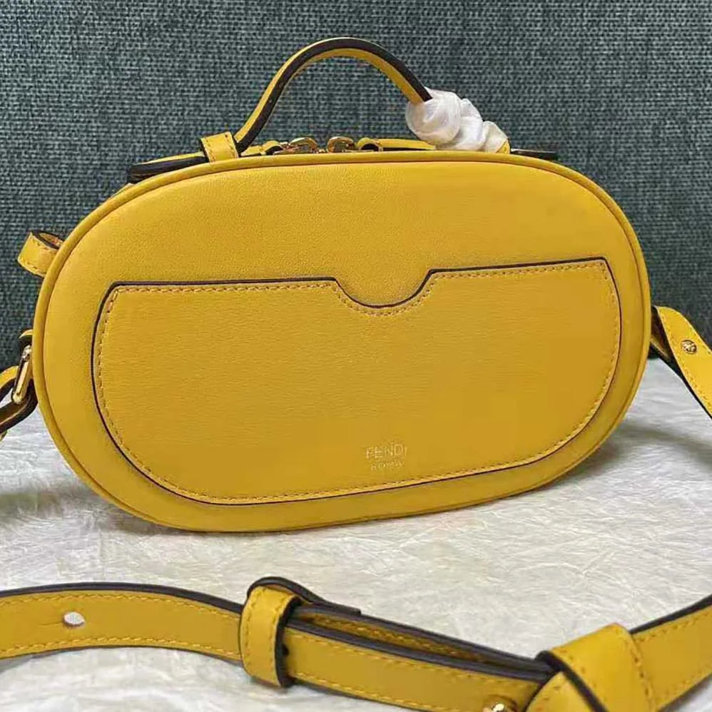 Fendi Mini Camera Case Yellow Leather and Suede Mini for Women in Bag Fendi Mini Camera Case Yellow Leather and Suede Mini for Women in Bag