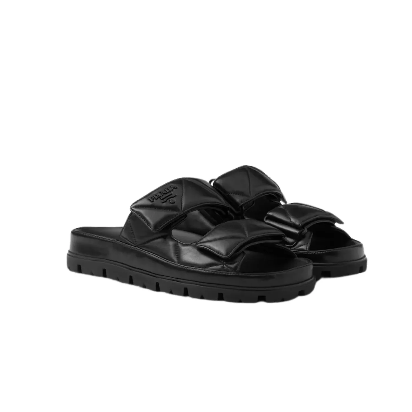 Prada Padded Nappa Sandals Black / 1X721M_038_F0002_F_020