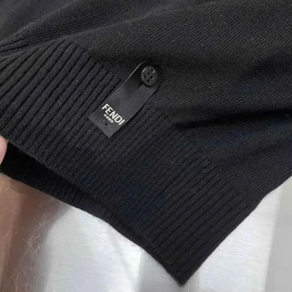 Fendi Turtleneck Black Wool Jumper for Women