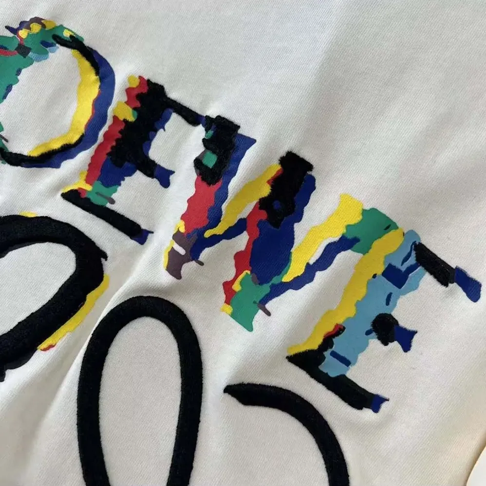 Loewe Loose Fit T-shirt in Cotton for Men in White/Black Loewe Loose Fit T-shirt in Cotton for Men in White/Black