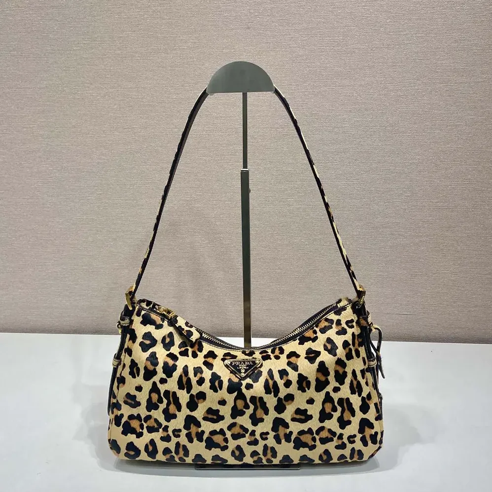Prada Aimèe Medium Printed Leather Shoulder Bag for Women