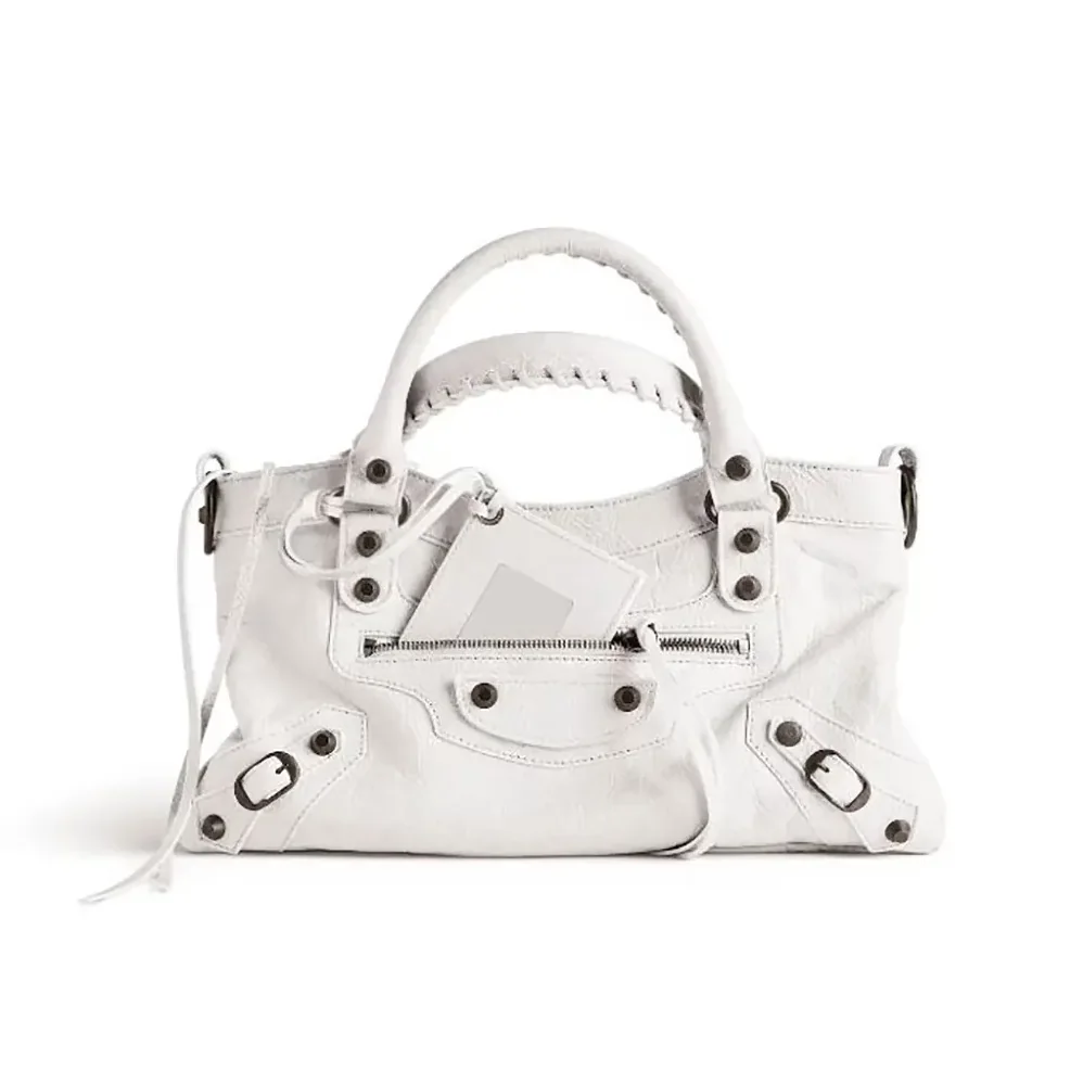 Balenciaga Le City First Bag In White Arena Storico Lambskin for Women Balenciaga Le City First Bag In White Arena Storico Lambskin for Women