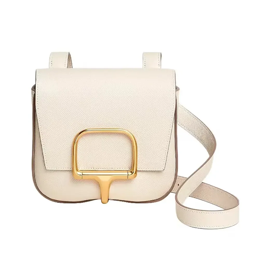 Hermes Della Cavalleria Mini Bag Epsom Leather for Women in White/Gold Hermes Della Cavalleria Mini Bag Epsom Leather for Women in White/Gold