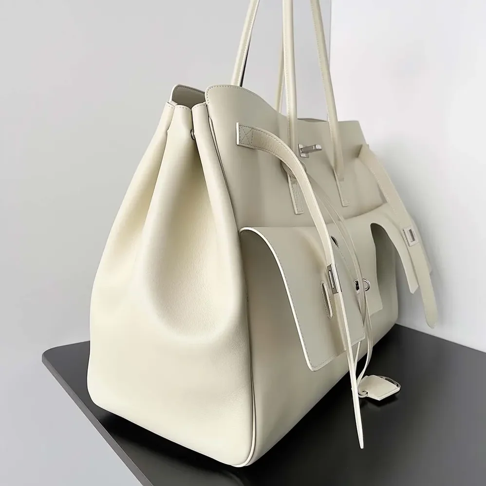 Balenciaga Bel Air Medium Carry All Bag in Soya Smooth Calfskin for Women