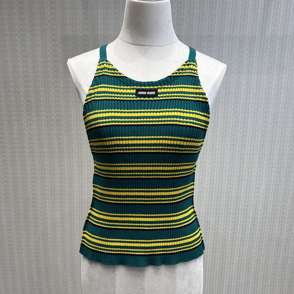 Miu Miu Cotton Knit Top-MMV345185JF0422 for Women