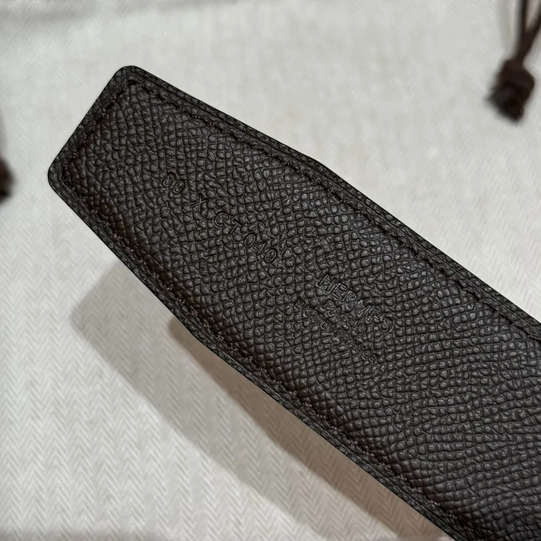 Hermès H-Zip Reversible Belt Dark Brown & Black Hermès H-Zip Reversible Belt Dark Brown & Black