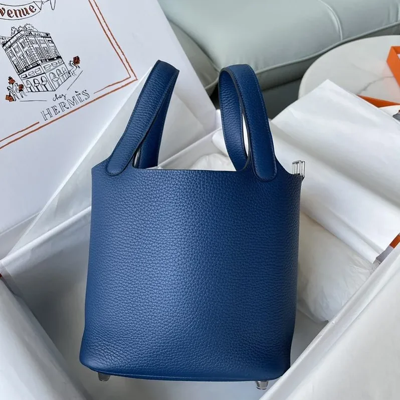 Hermes Picotin Lock 18 Bag Navy Blue Hermes Picotin Lock 18 Bag Navy Blue