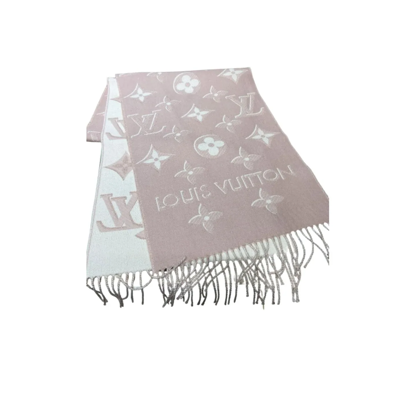 Louis Vuitton Double Sided Long Scarf Pink Louis Vuitton Double Sided Long Scarf Pink