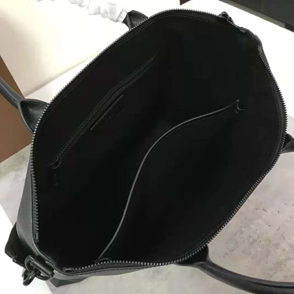 Burberry Charcoal Check and Leather Tote for Men in Black