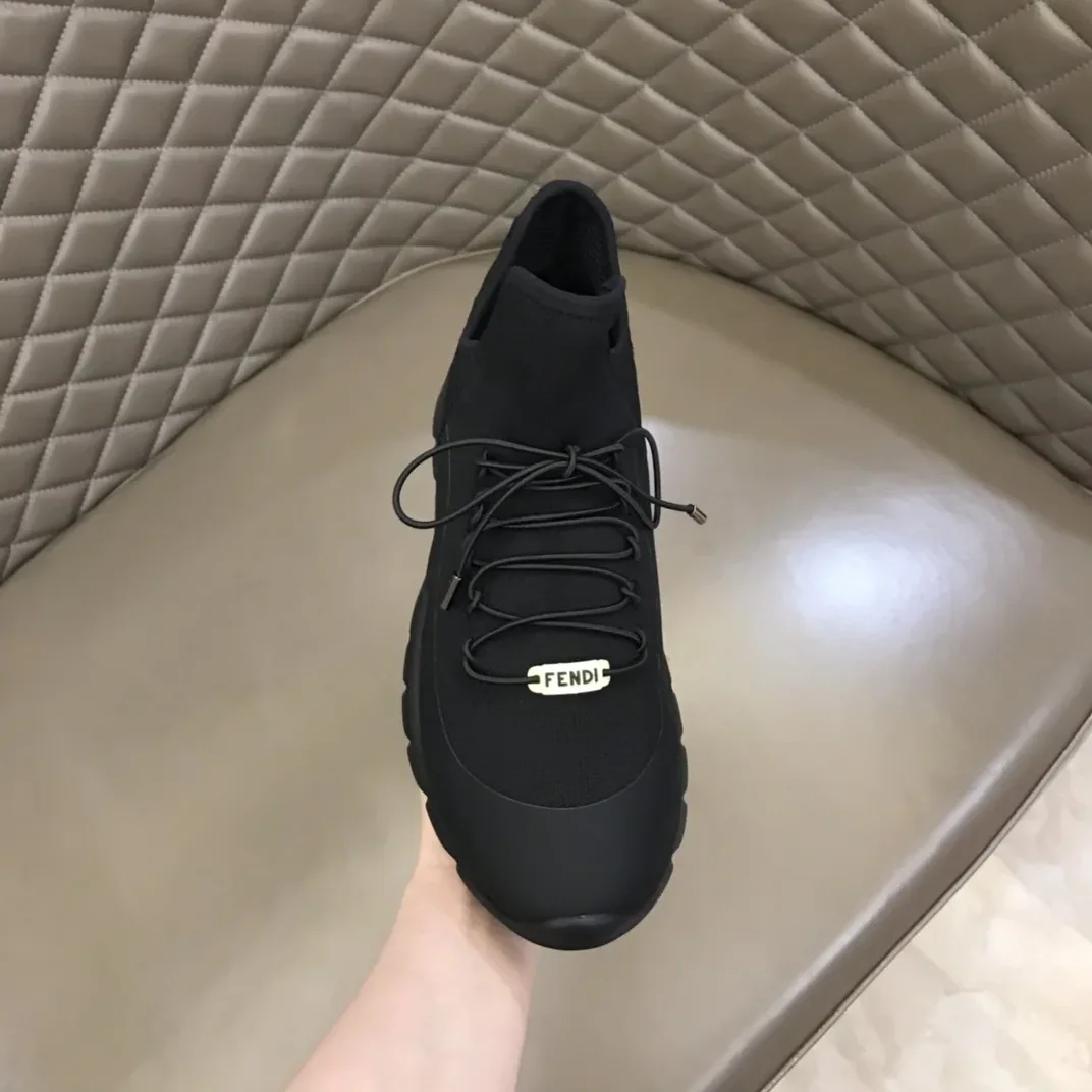 Fendi FD Technical Mesh High in Tops Sneakers Black Fendi FD Technical Mesh High in Tops Sneakers Black